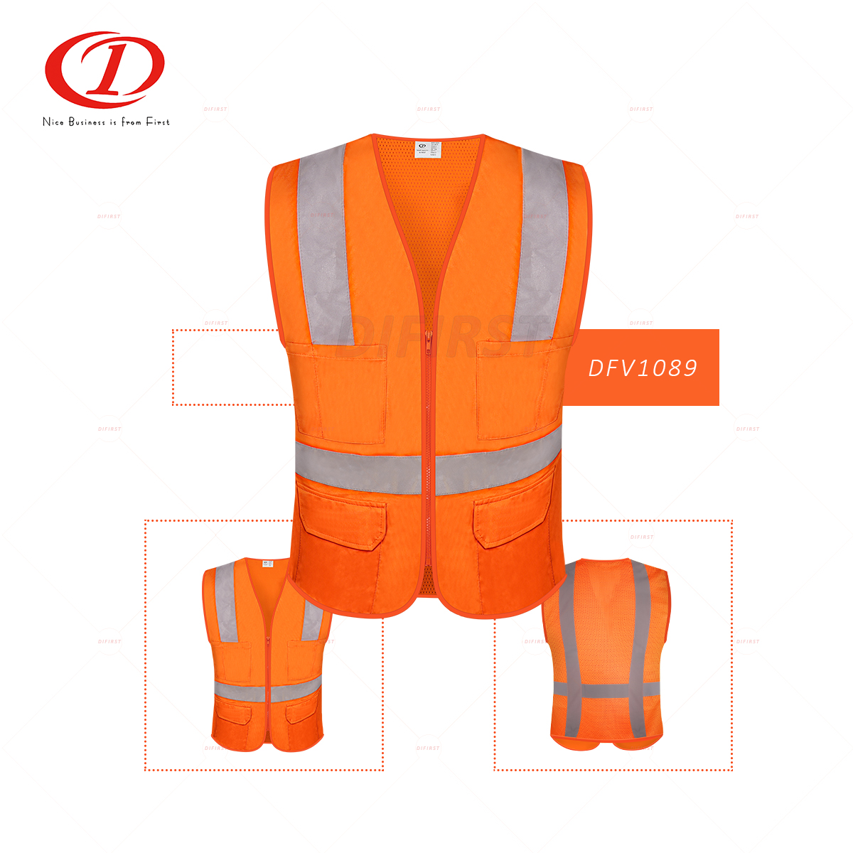 Double Fabrics High Visibility Reflective Safety Vest