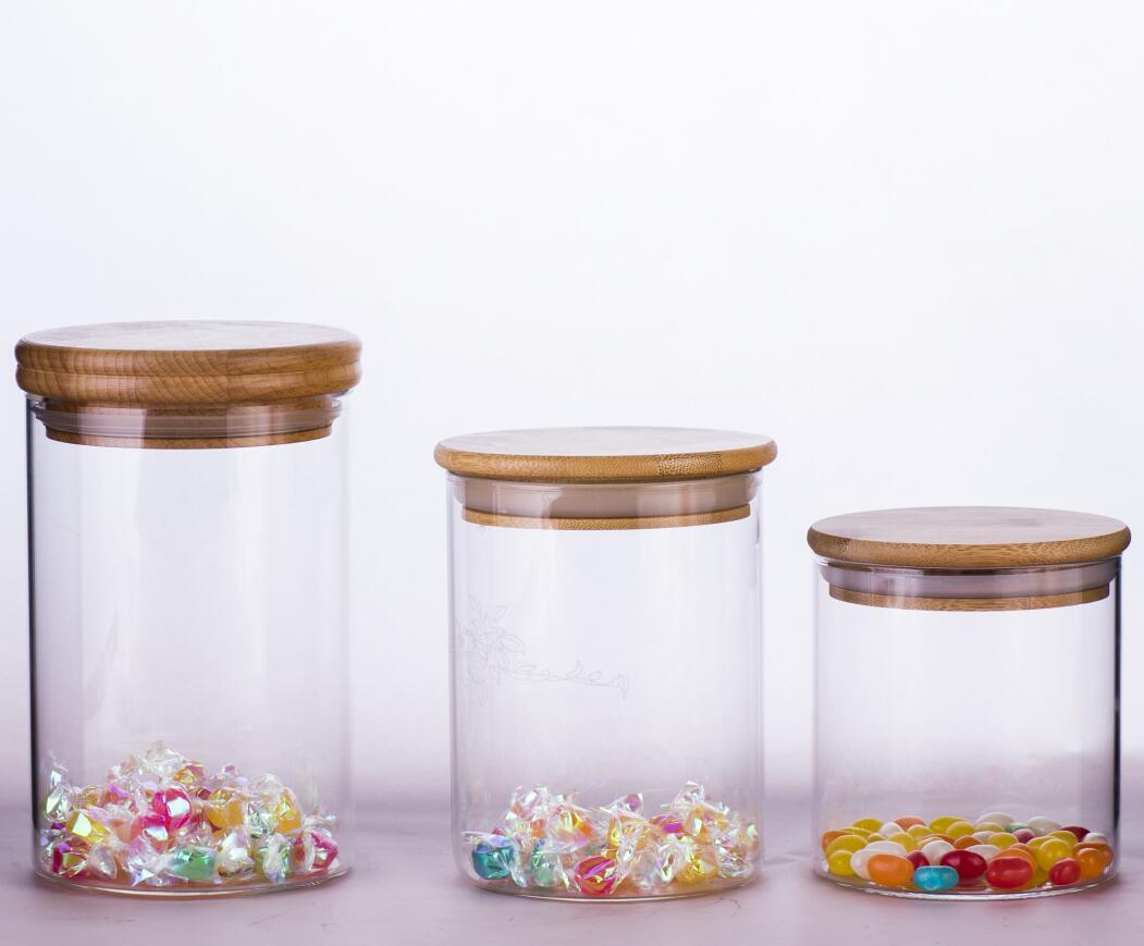 550ML Glass Storage Jar with Bamboo Lid