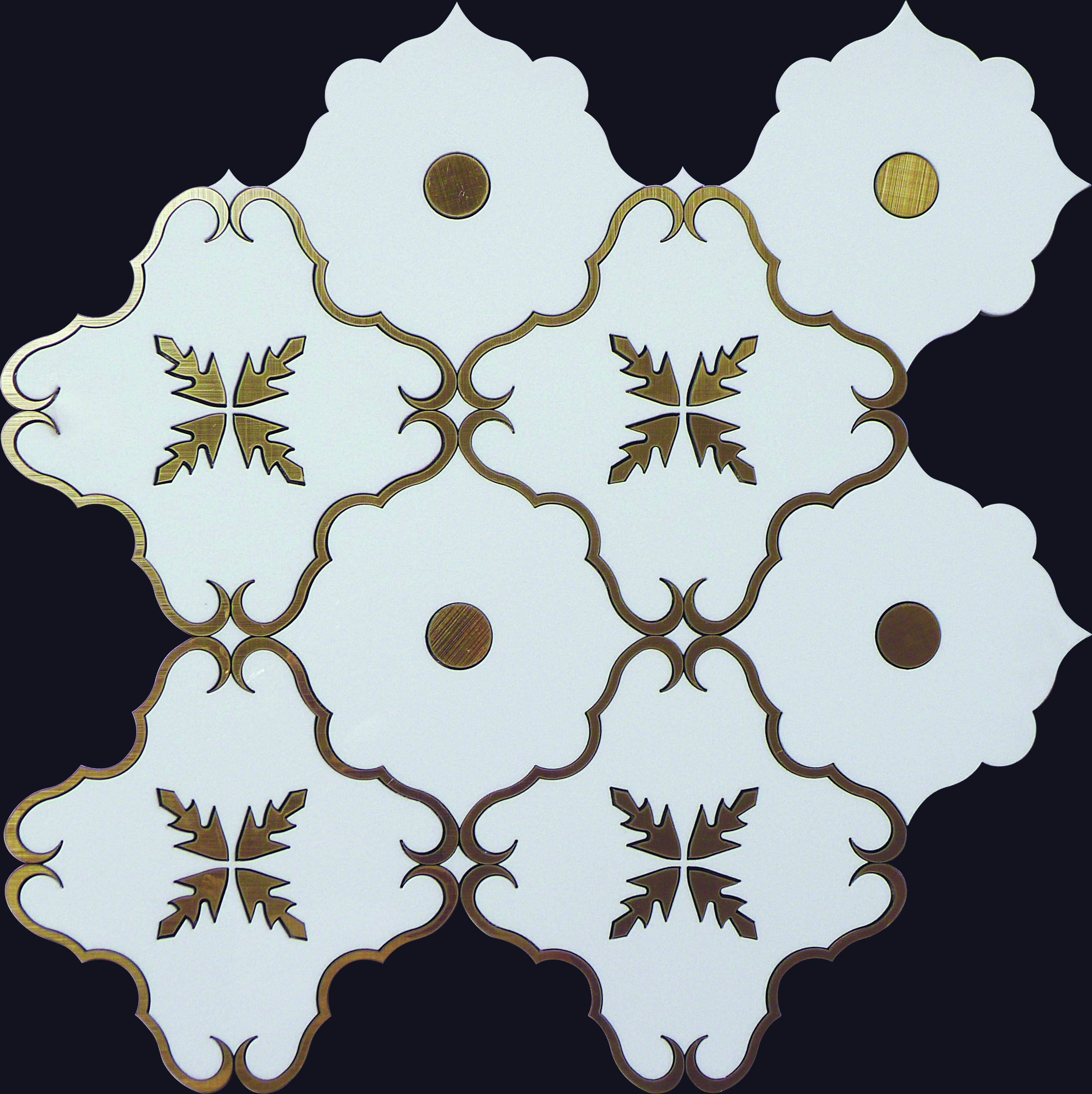 Marble mosaic-flower shape