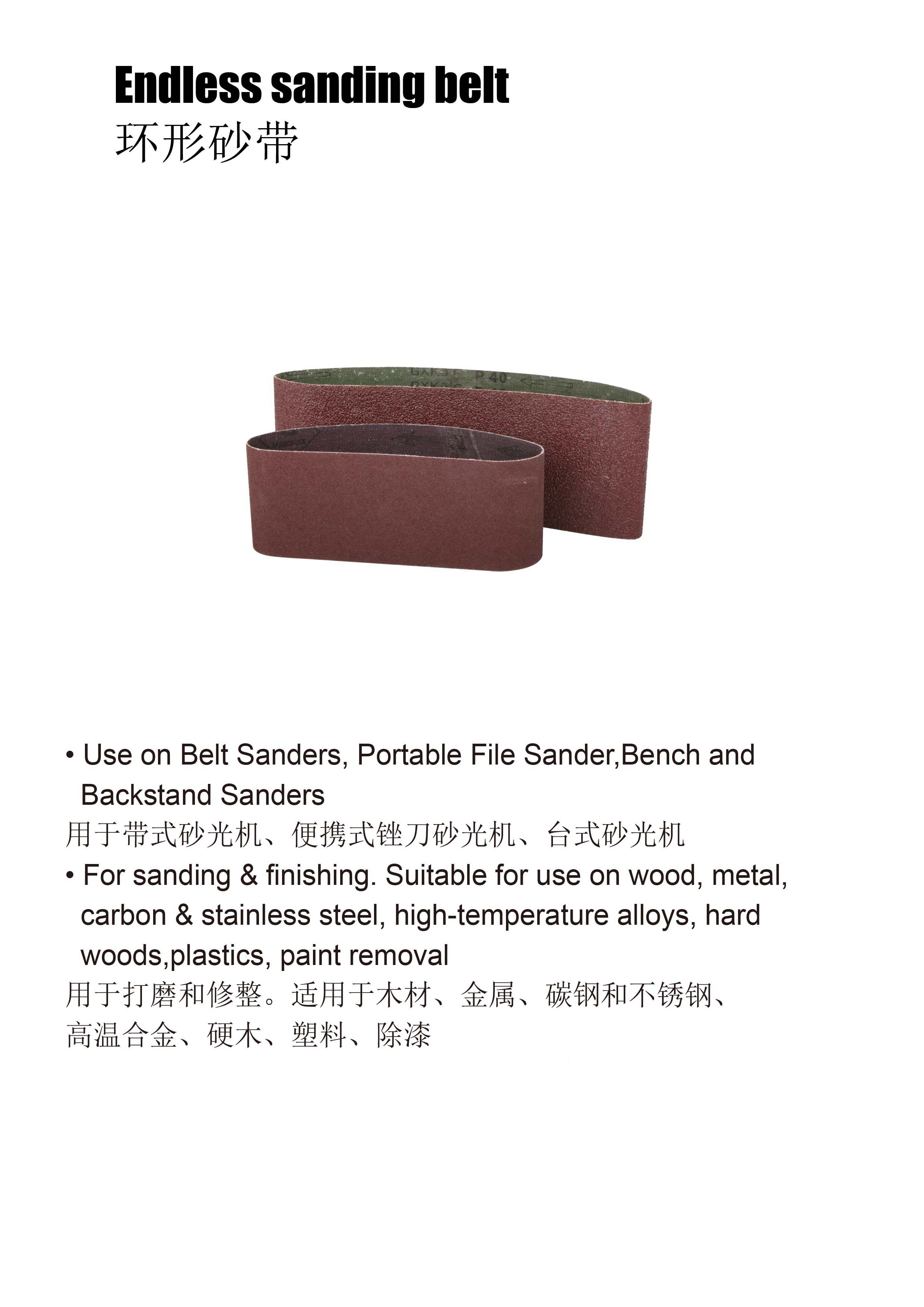 Endless sanding belt