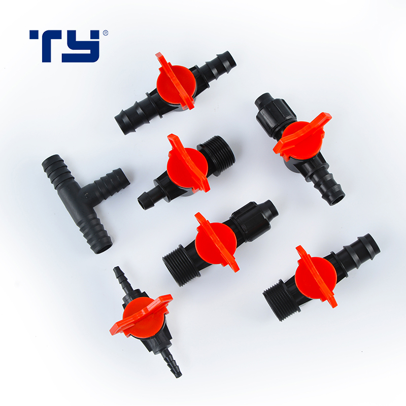 PP Mini Valve PP Drip Irrigation Valve Plastic Micro Irrigation Barb Valve