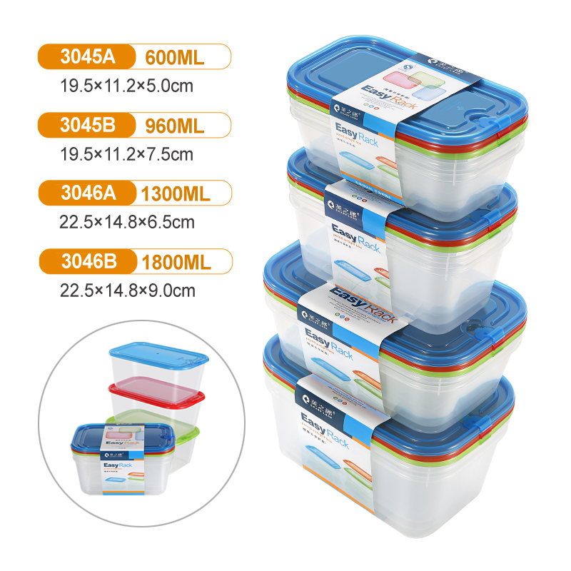 Retangle Food Storage Container Sets