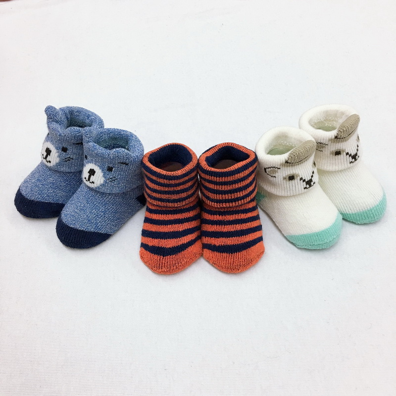 baby sock with animal face