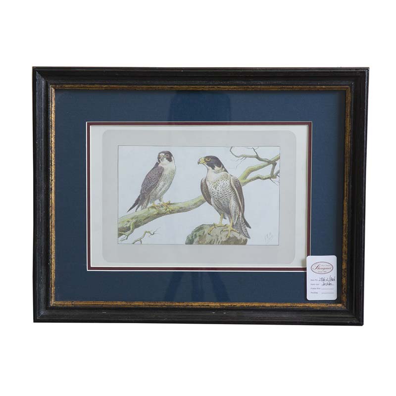 rusty black with gold frame with picture