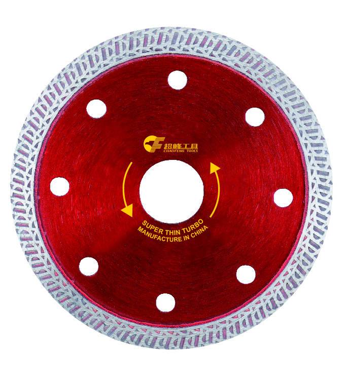 Diamond K shape ultra thin turbo saw blade
