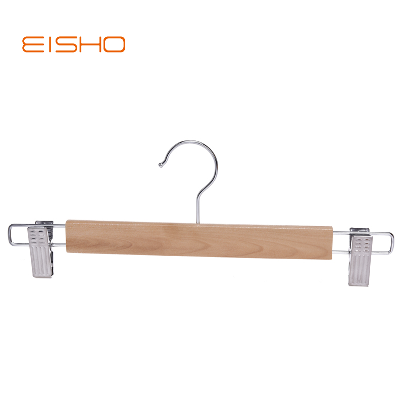 Wooden Pant Hanger with U shape clips