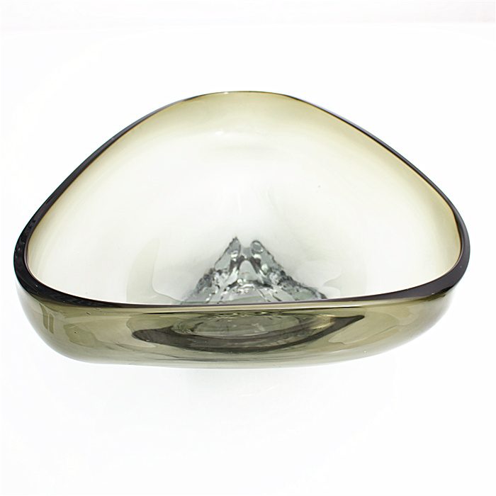 Triangle glass bowl