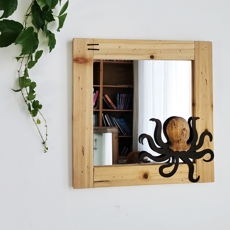 Wood wall mirro