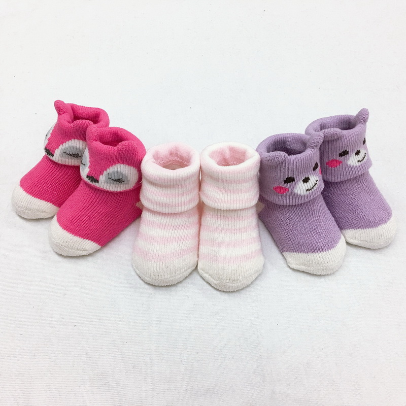 baby sock with animal face