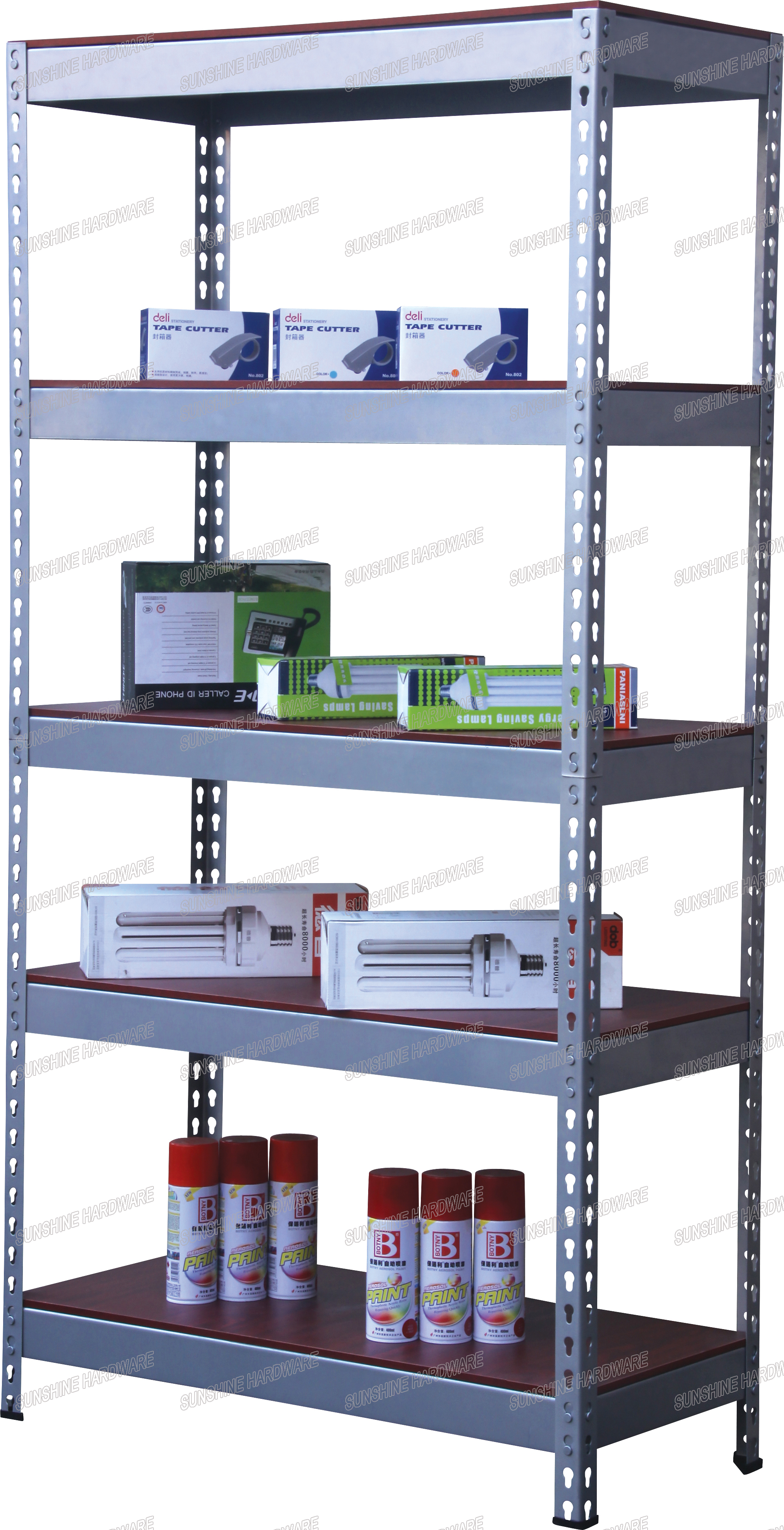 Boltless rivet racking