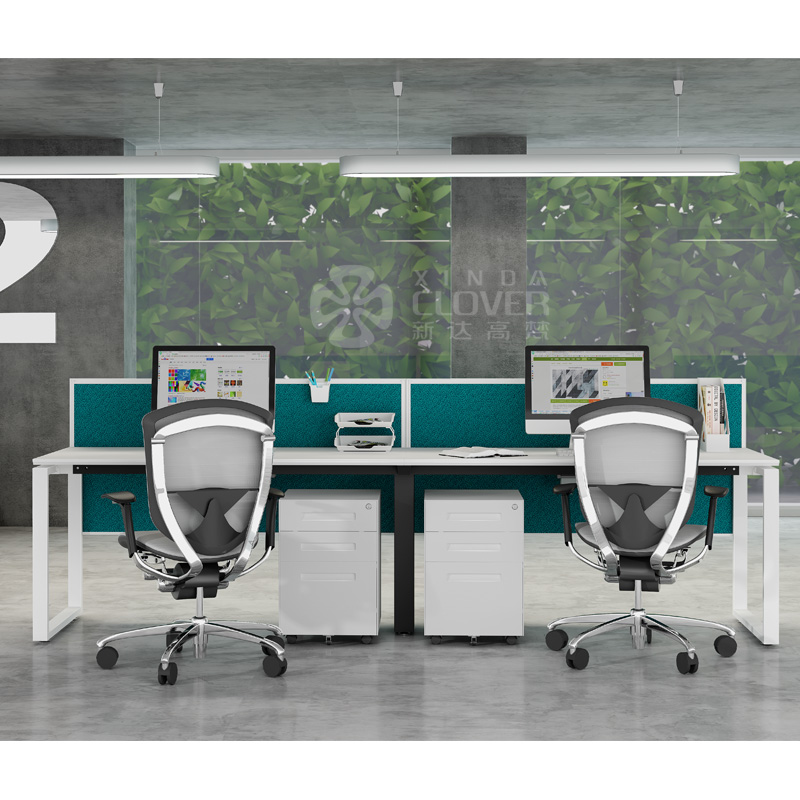 2 person office desk/single side modern staff desk