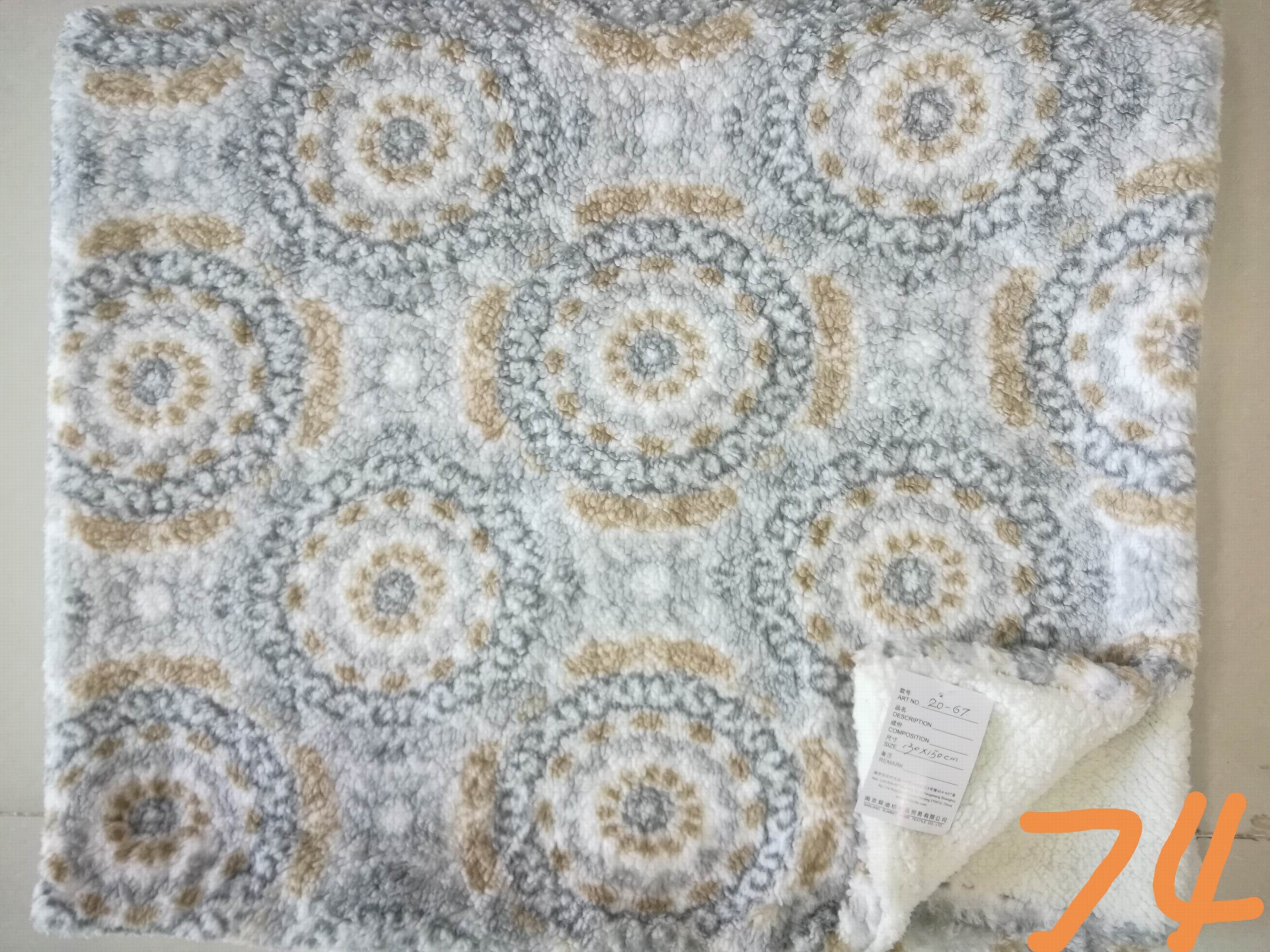 Cationic printed jacquard yarn-dyed the sherpa