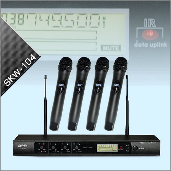 4 channel uhf wireless microphone