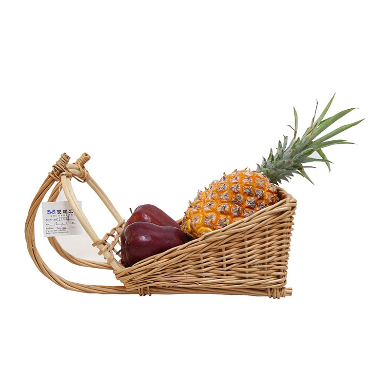 Wicker Basket with Double Folding Handles | Wicker Easter Basket | Storage of Plastic Easter Eggs and Easter Candy | Willow Picnic Basket | Organizer Blanket Storage | Bath Toy and Kids Toy Storage