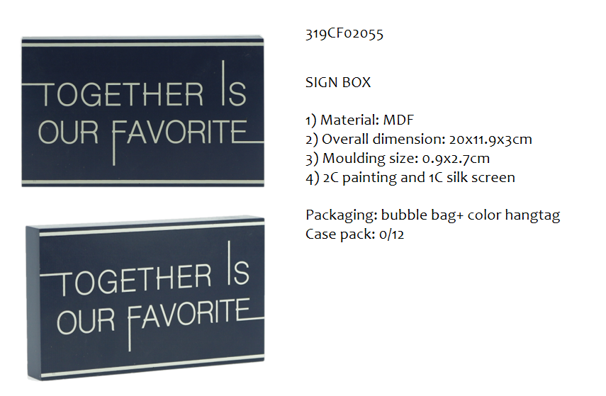 MDF sign box