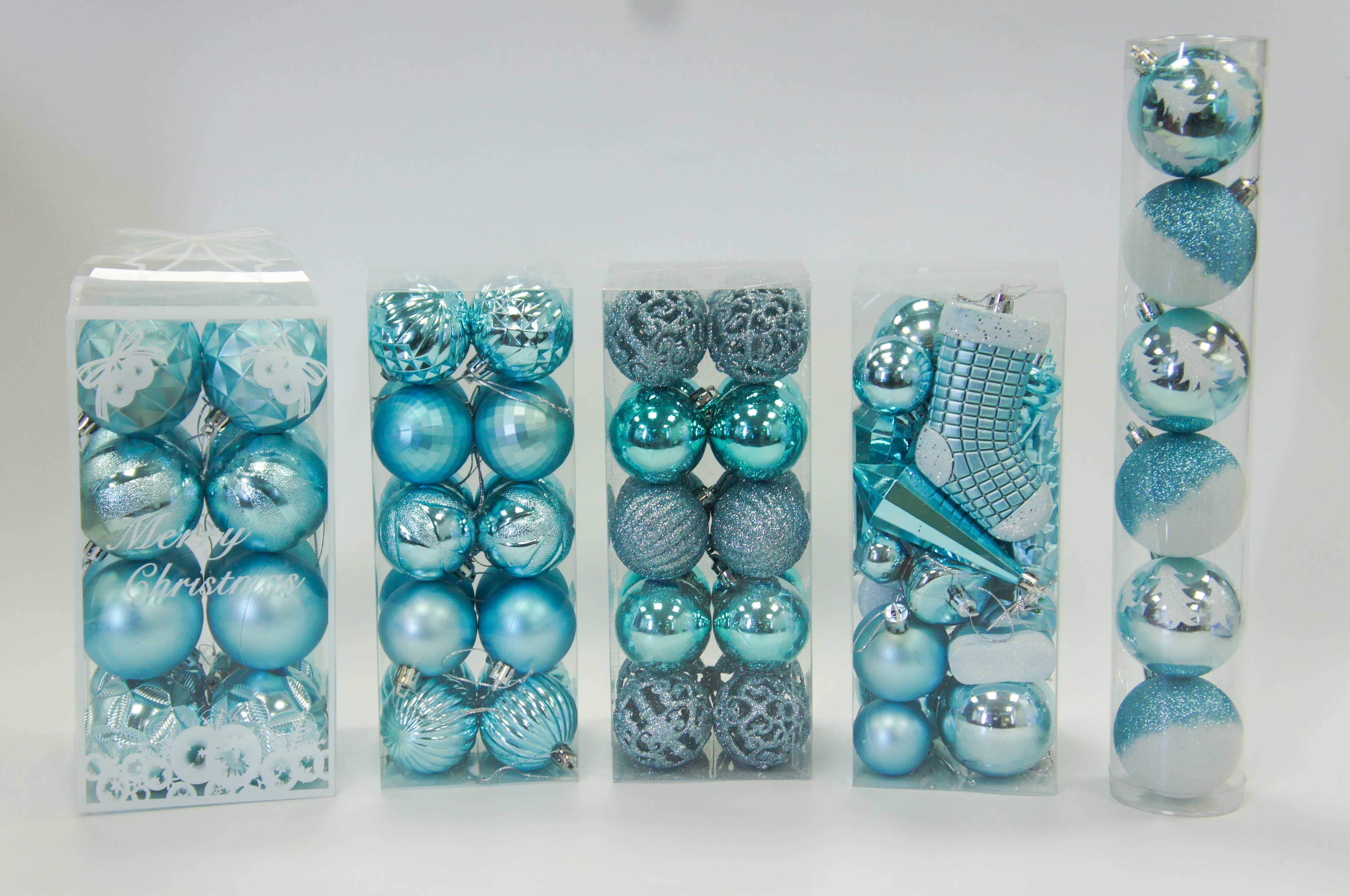 Blue shaped Christmas balls