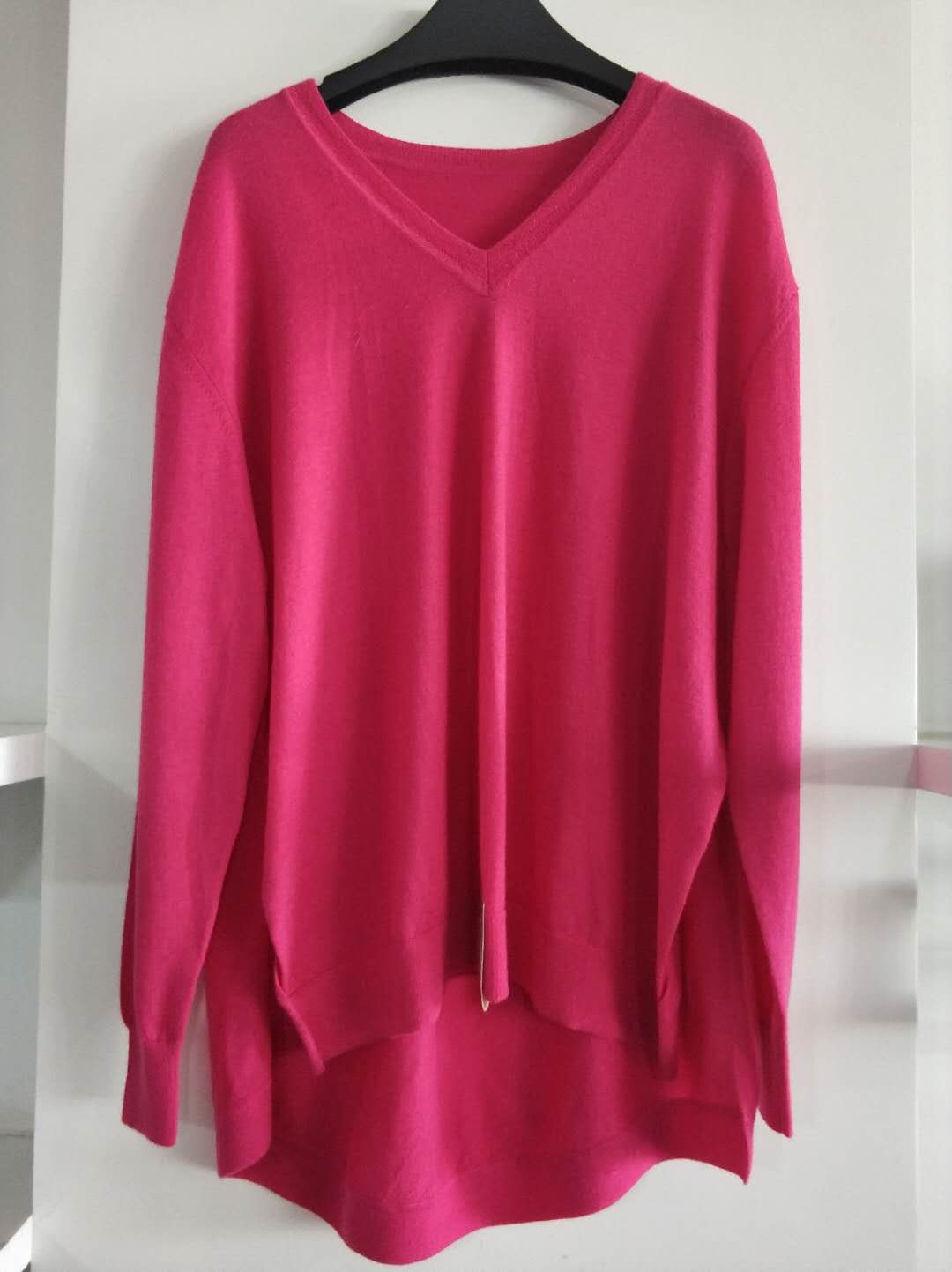 Worsted cashmere sweater for lady