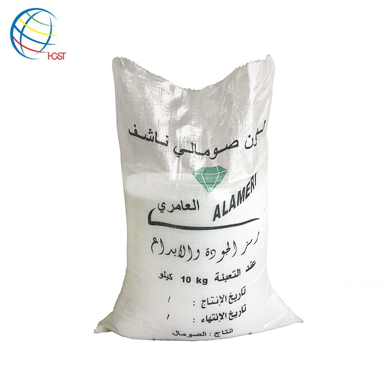 25kg 50kg laminated polypropylen / pp woven raffia transparent packaging potato rice salt sugar corn maize bag /sack with design logo printing