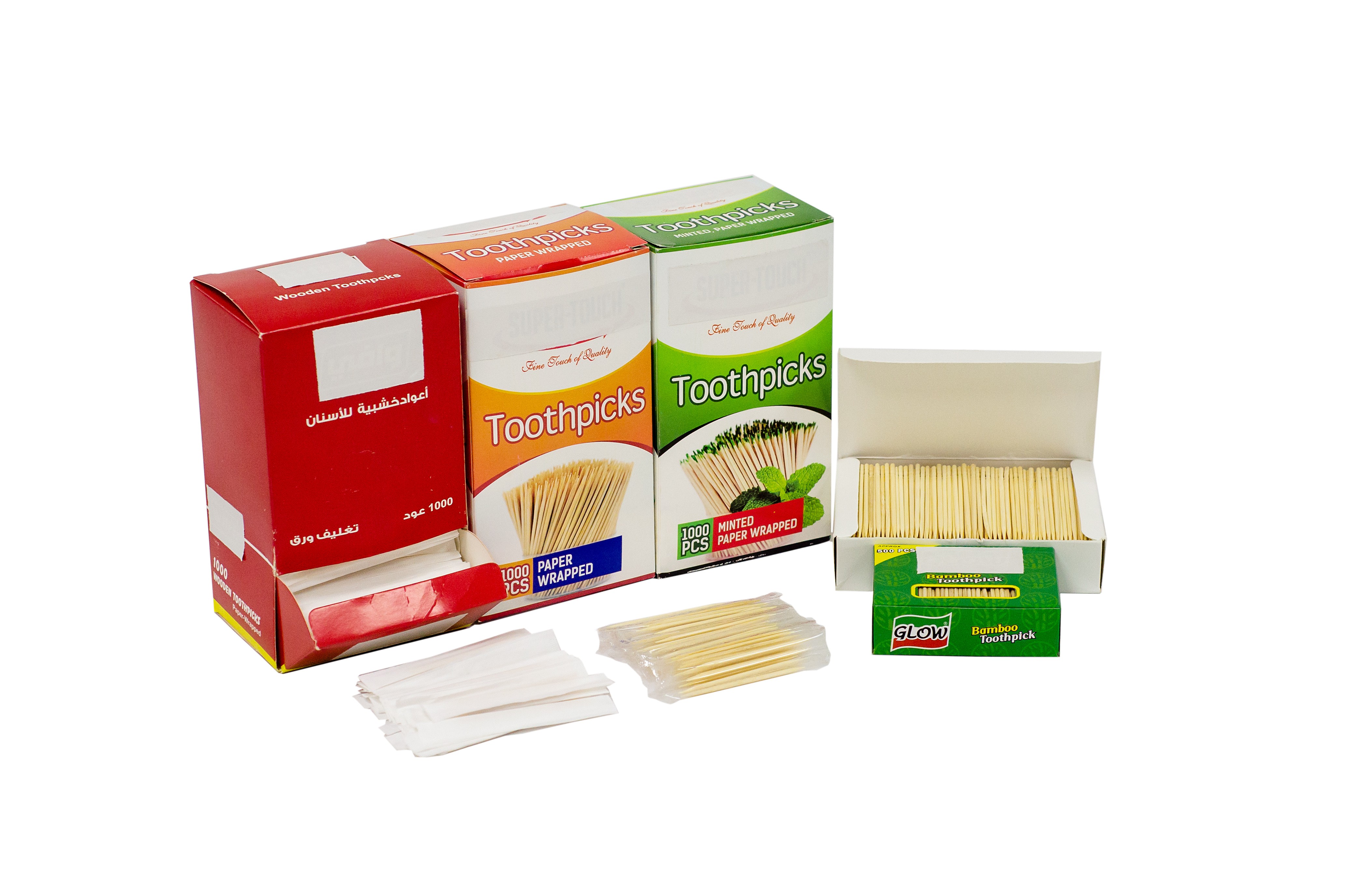 Individual opp/paper packaged bamboo toothpick