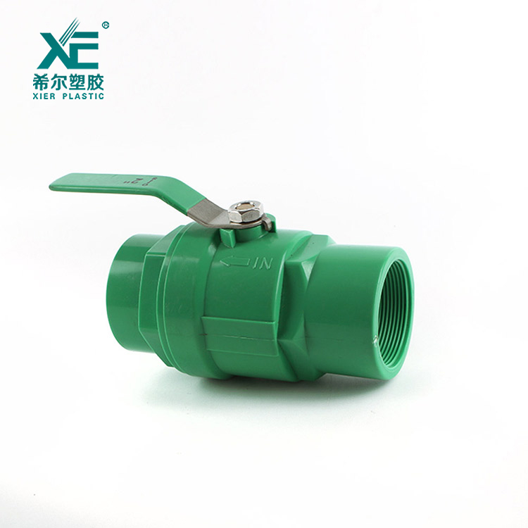 PVC Two Pieces Ball Valve-Ss201 Handle