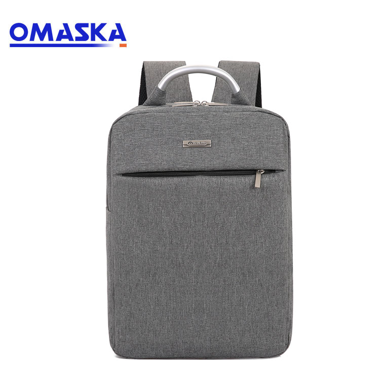 OMASKA new design nylon grey business backpack withUSB multifunctional anti-theft computer backpack