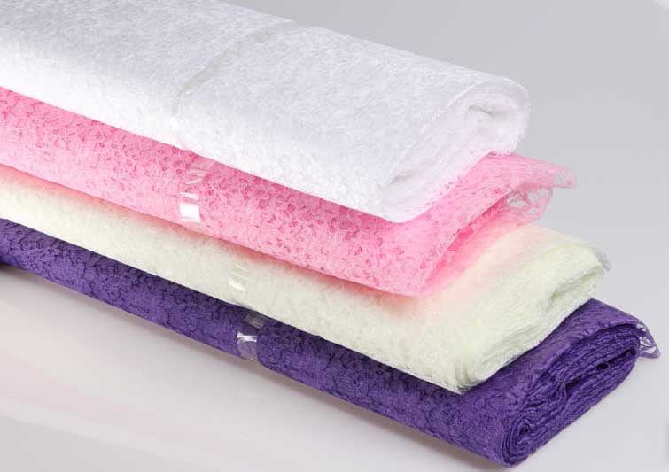 Exquisitely designed lace fabric Soft reusable mesh fabric flower lace tablecloth