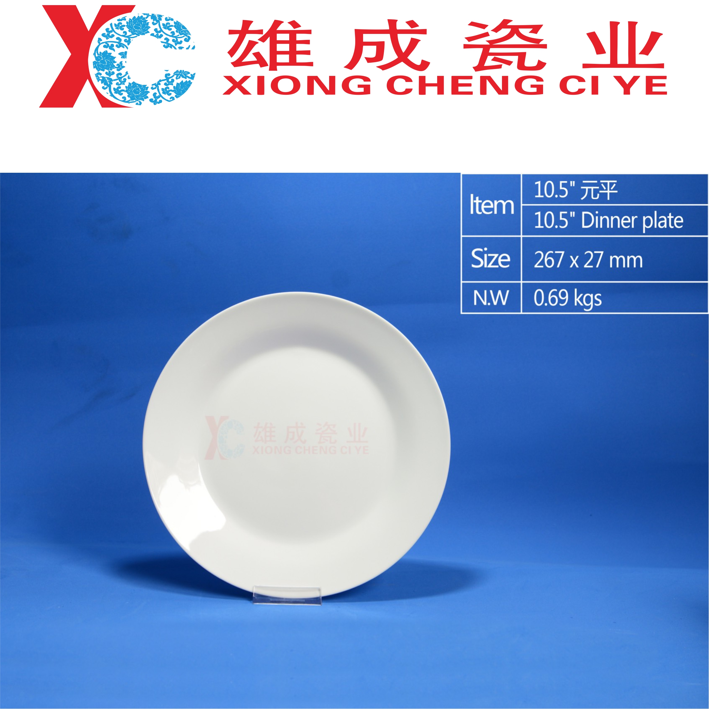 10.5”dinner plate