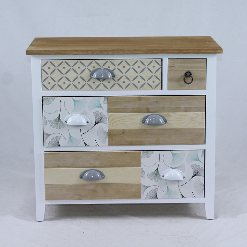 Chest of 6 Drawers white wholesale wooden cabinet with printer drawers