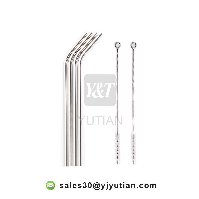 Portable Straw, Reusable Metal Straws, Stainless Steel Drinking Straws, SS STRAWS SET OF 6PCS With cleaning brush