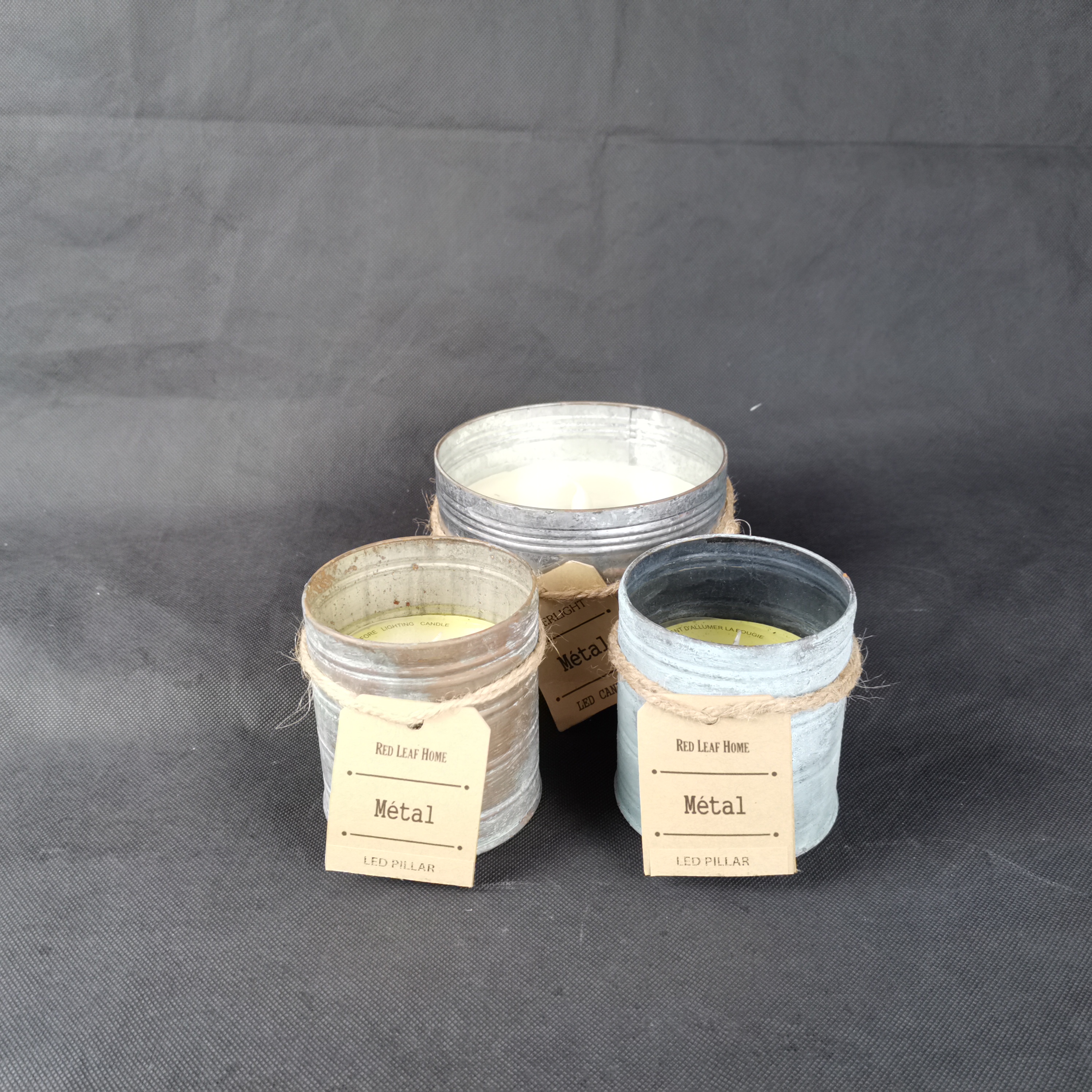 LED CANDLE-metal tin