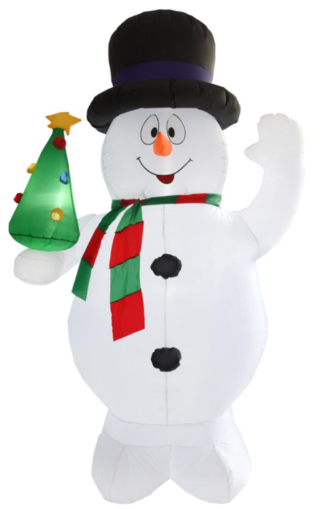 2.4meter snowman hold christmas tree