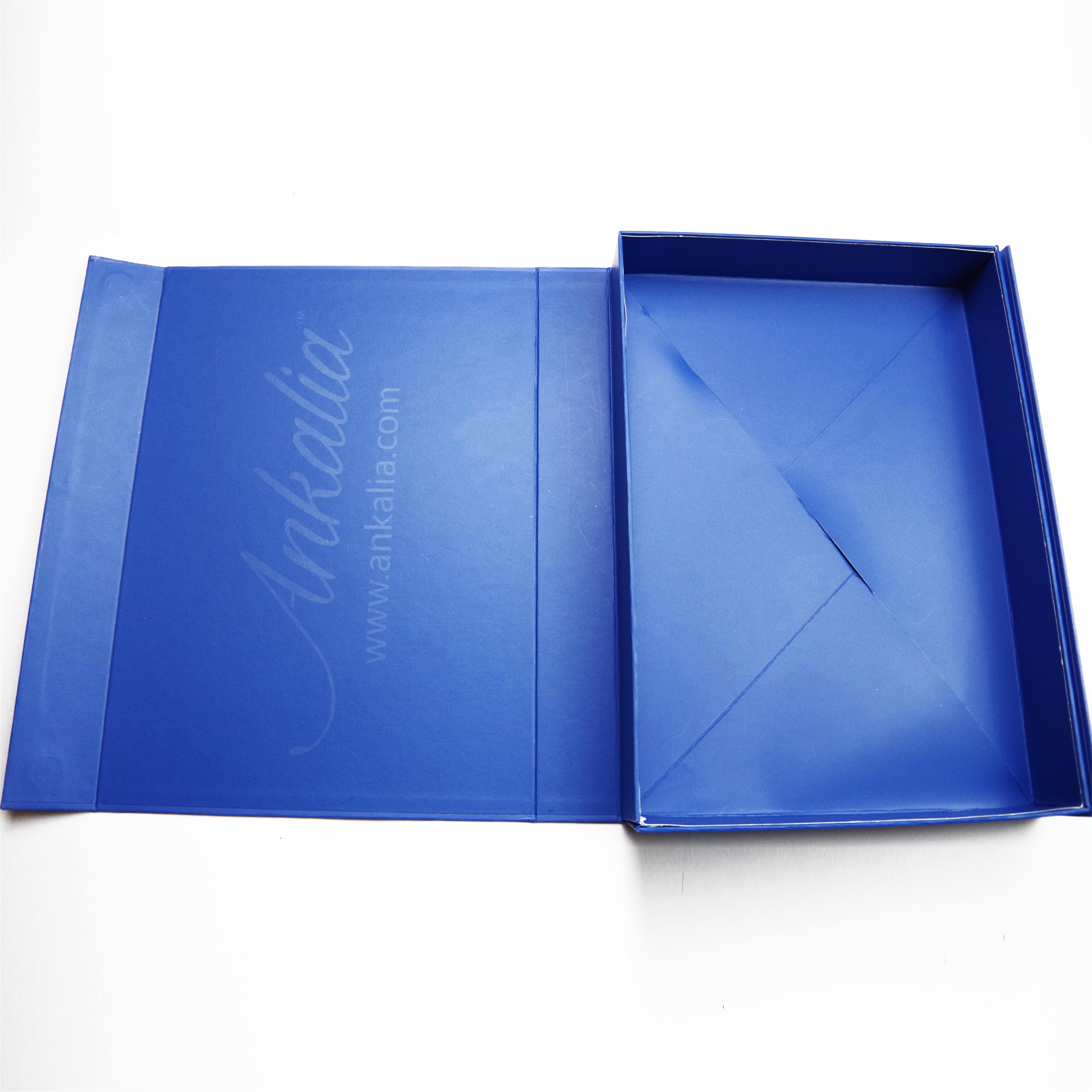 Blue folding box clothing packaging box