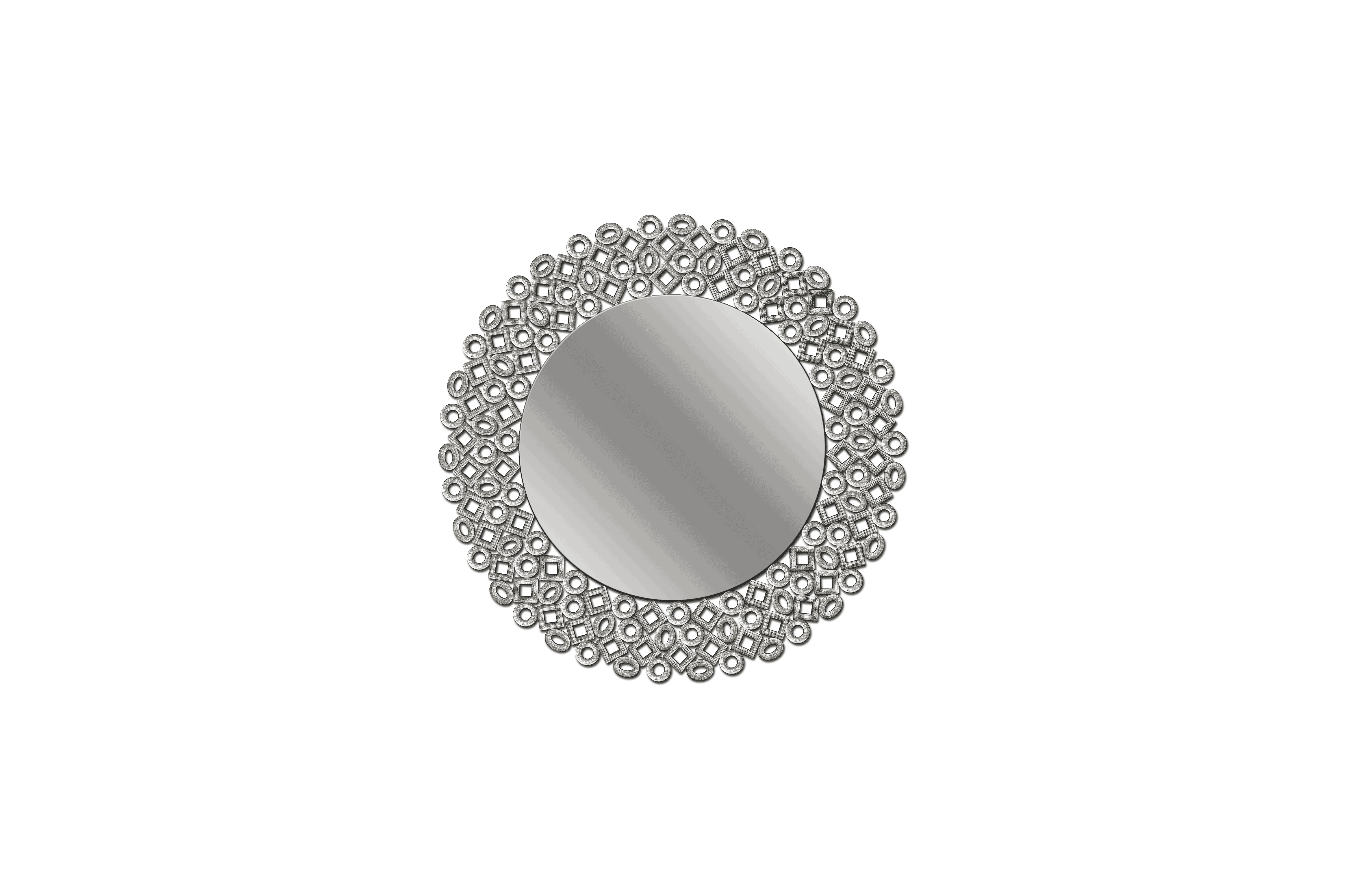 XH-19175Large silver beveled glass modern wall mirror for room