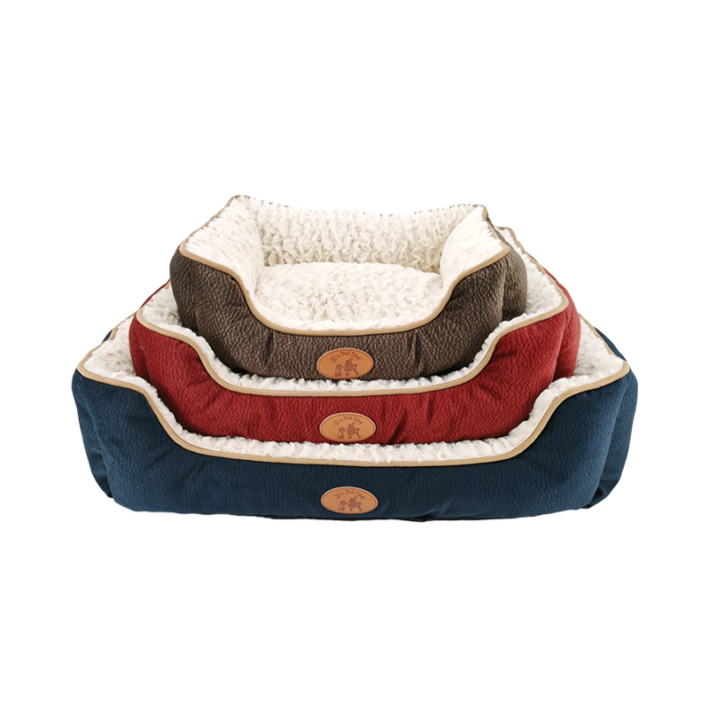 2020 new crocodile color contrast pet bed