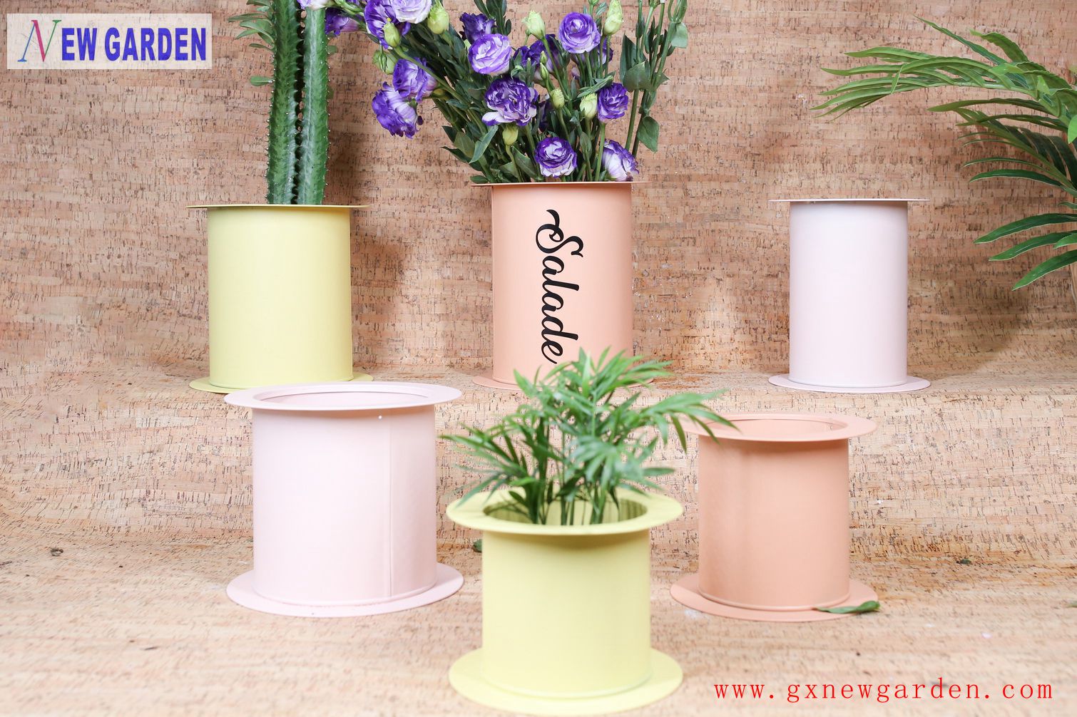 zinc flower planter