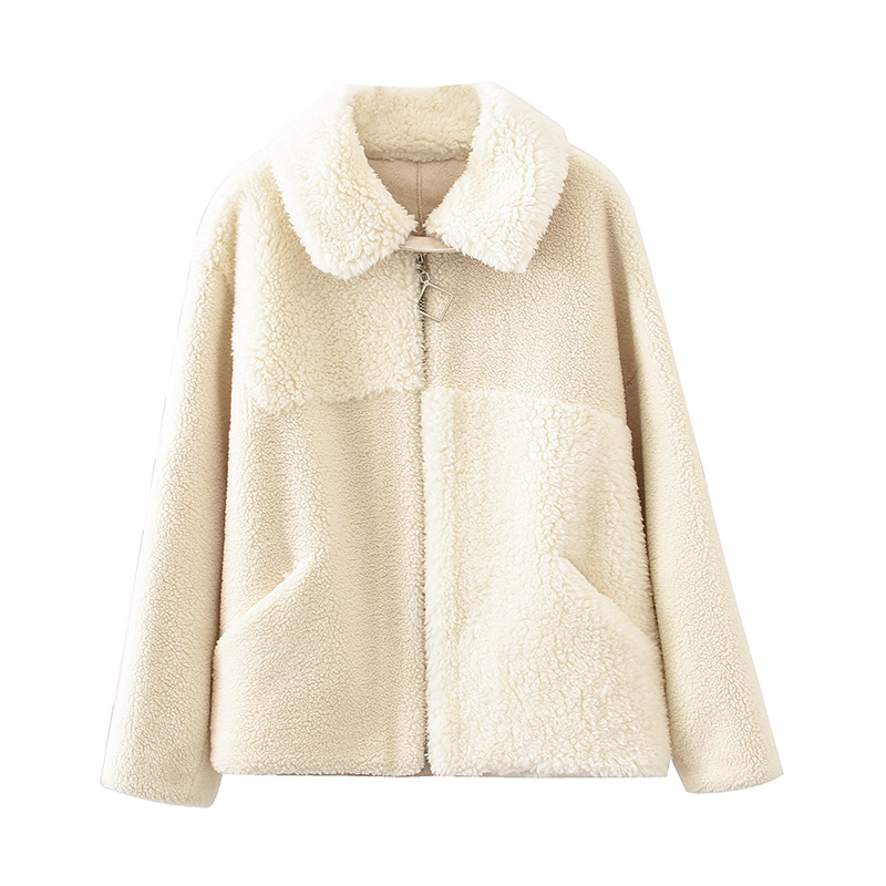 Women's faux fur sherpa jacket