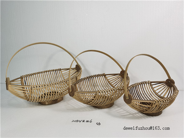 Set Of 3 Rattan Basket