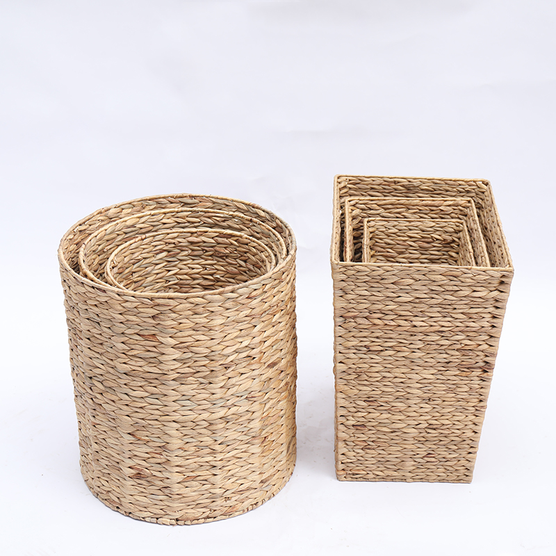 High quality handcraft Water hyacinth woven storage baskets