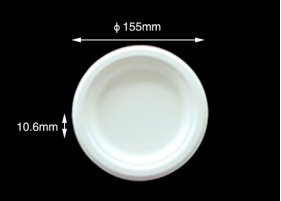 Disposable biodegradable tableware 6" Round Plate
