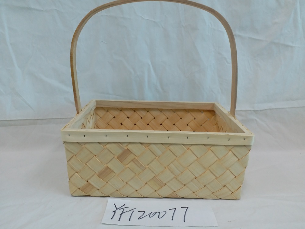 Gushi yufeng bulk Rectangular Fruit Baskets food basket With Handle