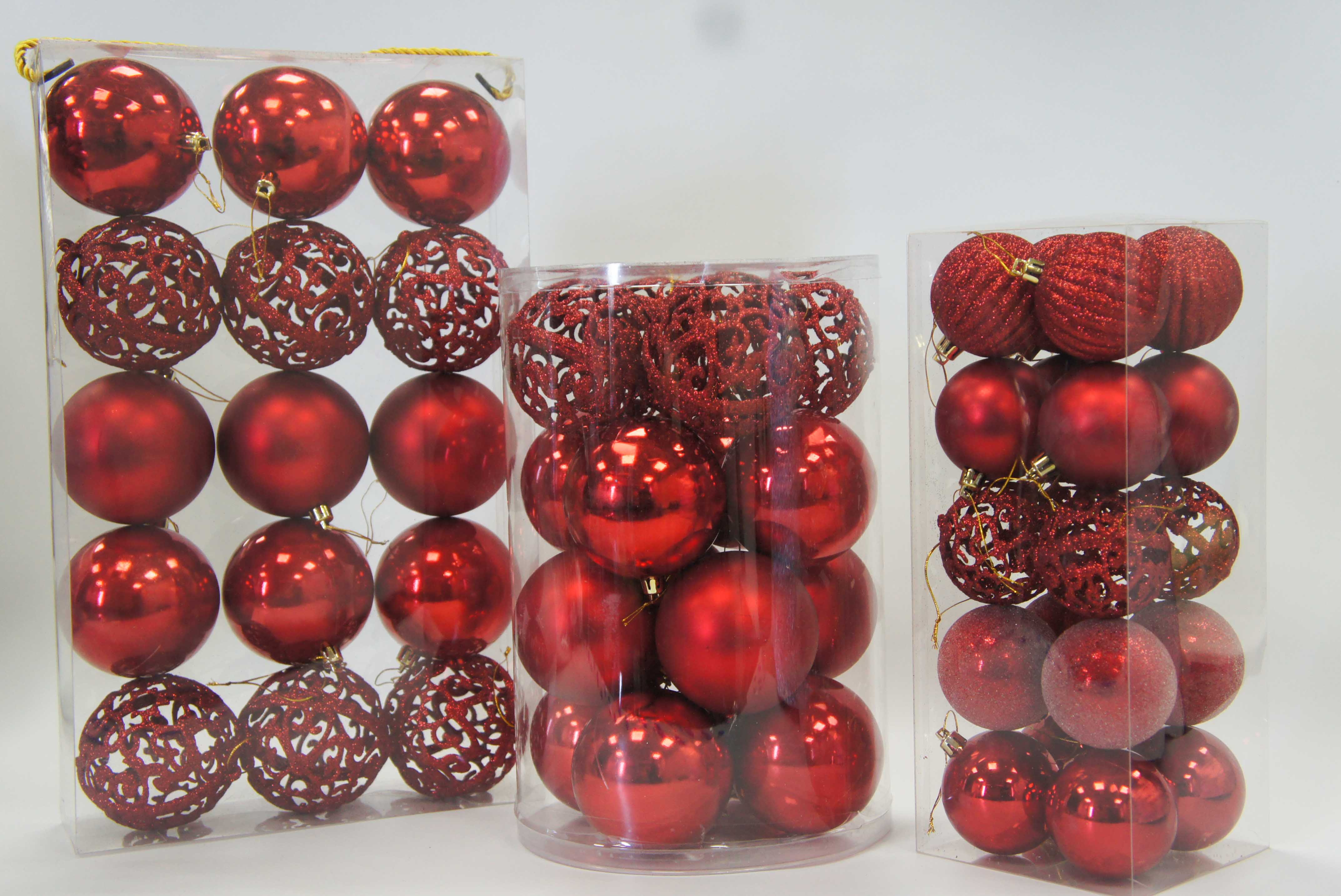 Red hollowed-out Christmas ball
