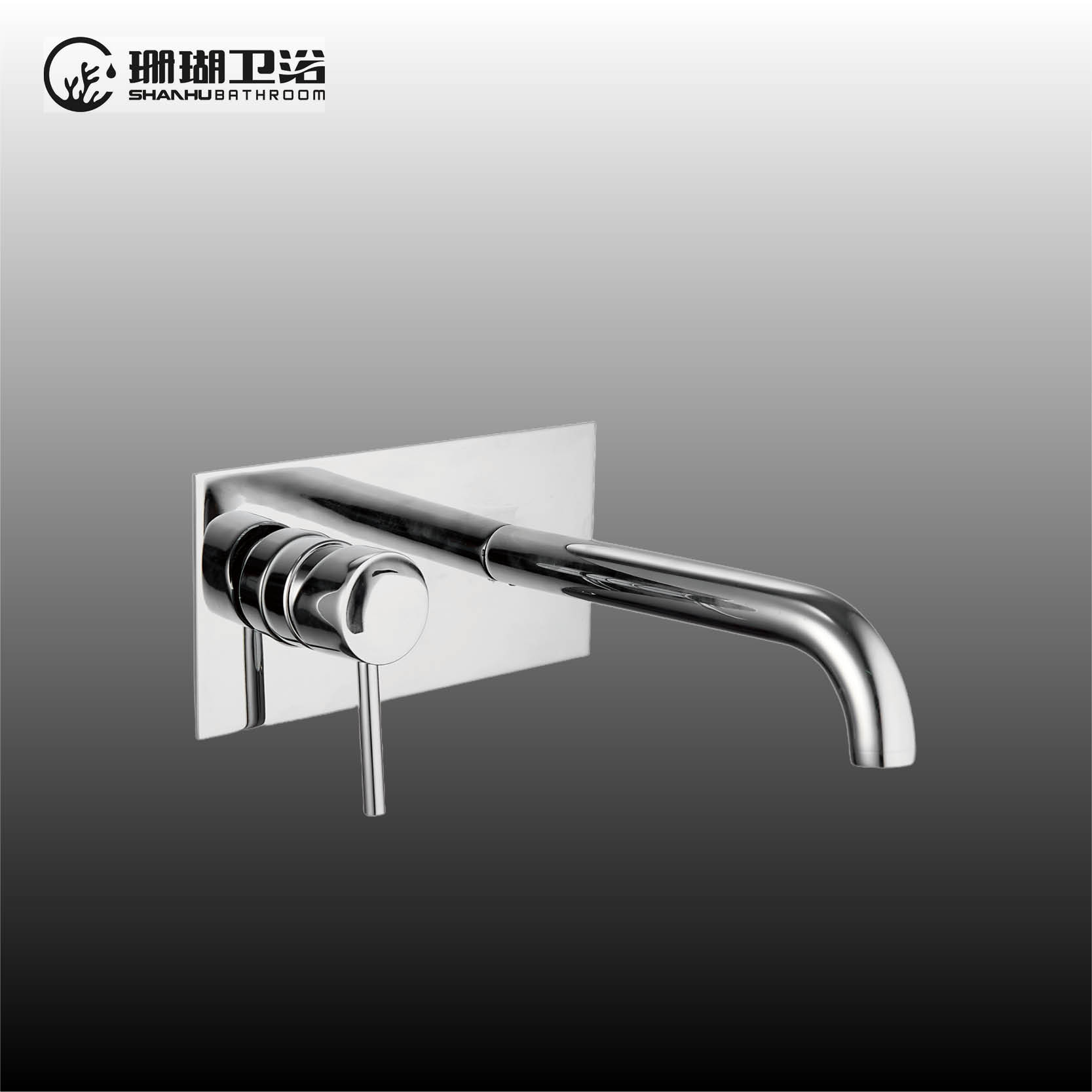 Wall-mounted basin mixer