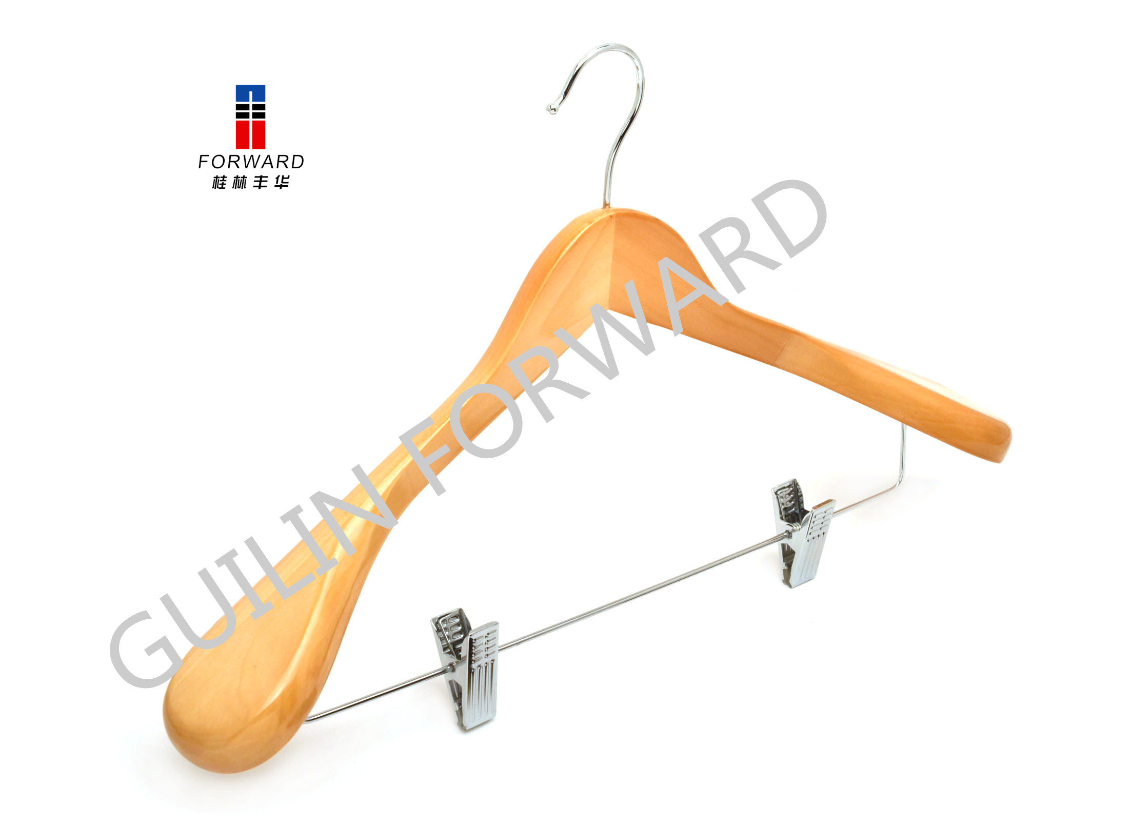 overcoa & jacket hanger with clips