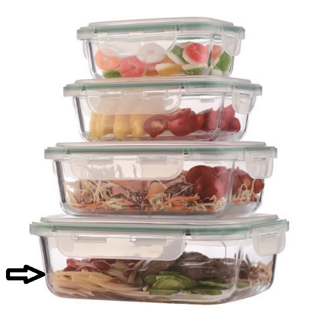 Sinoglass glass food storage container