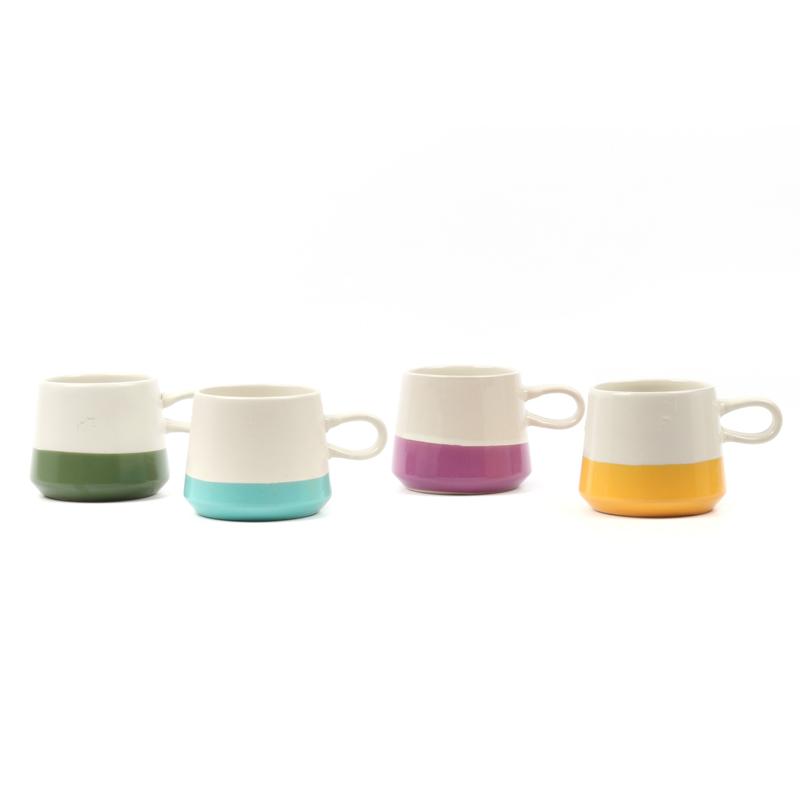 Stock stoneware color glaze mug