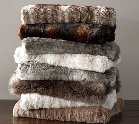 Faux fur blanket