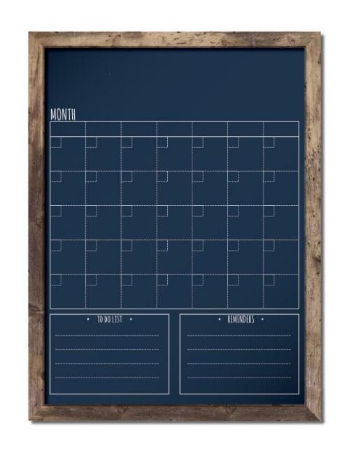 Wooden frame blue board