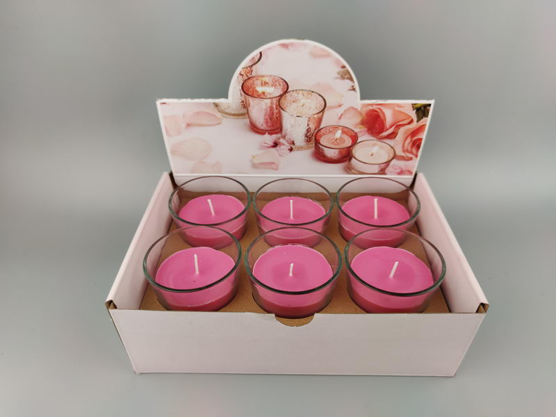 S/6 glass jar candles