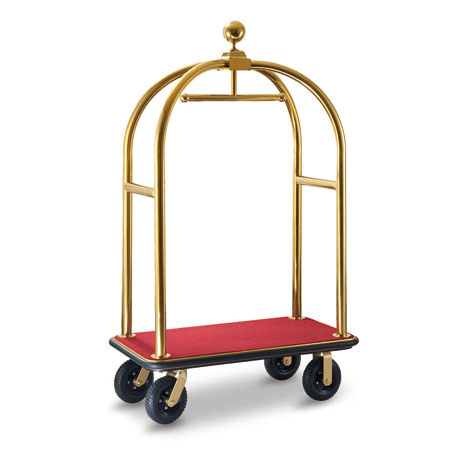 Hotel Luggage Cart deluxe stainless steel titanium gold finished luggage cart