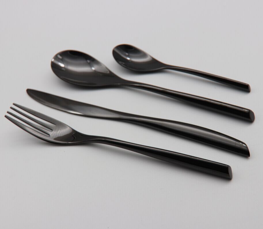 Heavy style stainless steel cutlery with PVD coating